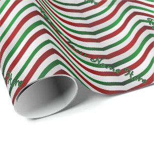 Candy Cane Wrapping Papier Custom Christmas Paper Geschenkpapier