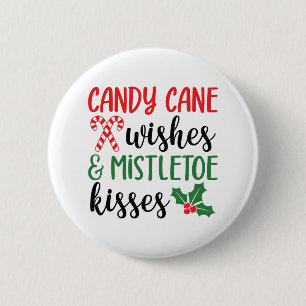 Candy Cane Wünsche und Mistletoe Kisses Button