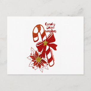 Candy Cane wünscht Postcard Postkarte