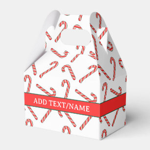 Candy Cane Zeichnungen in rot-grün Geschenkschachtel