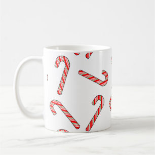 Candy Cane Zeichnungen in rot-grün Kaffeetasse