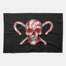 Candy Cane Zucker Schädelhandtuch