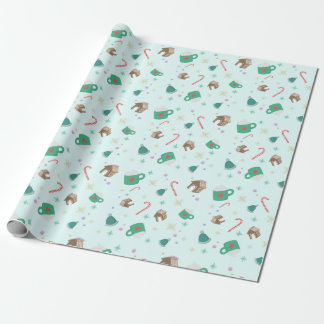 Candy Canes and Gingerbread House Wrapping Paper Geschenkpapier
