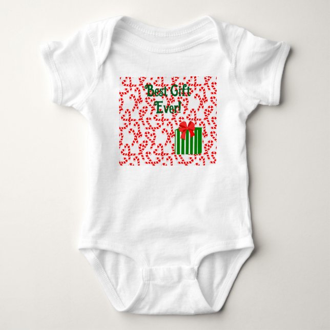 Candy Canes Baby Strampler (Vorderseite)
