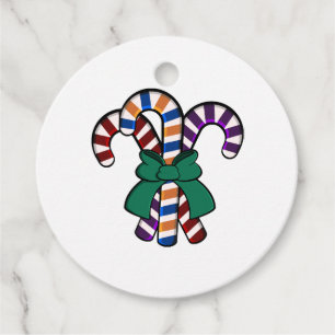 Candy Canes Bouquet - grünes Band Geschenkanhänger