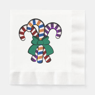 Candy Canes Bouquet - grünes Band Serviette