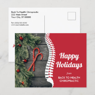 Candy Canes Chiropractic Feiertagspostkarte