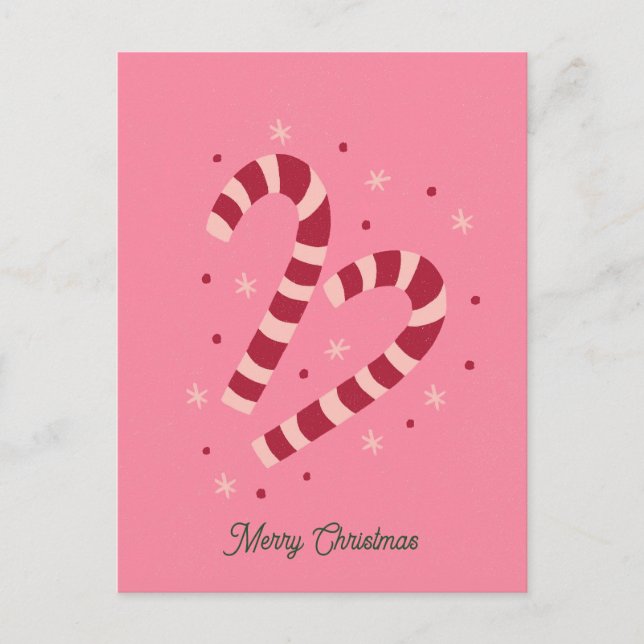 Candy canes Christmas  Postkarte (Vorderseite)