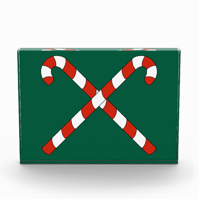 Candy Canes Crossed Fotoblock (Vorderseite)