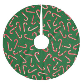 Candy Canes Design Polyester Weihnachtsbaumdecke