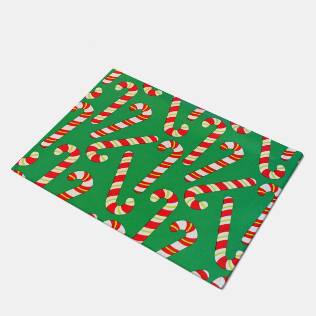 Candy Canes Fußmatte (Schrägansicht)