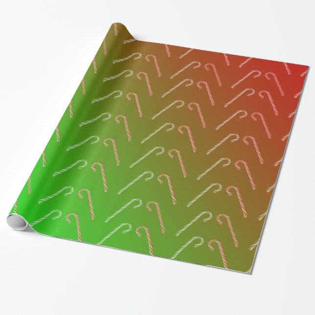 Candy Canes Geschenkpapier (Ungerollt)