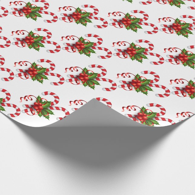 Candy Canes Geschenkpapier (Ecke)