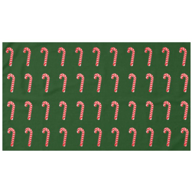 Candy Canes Green Tischdecke (Vorderseite (Horizontal))