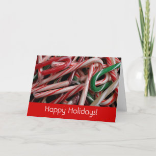 Candy Canes Holiday Card (Blank Inside) Feiertagskarte