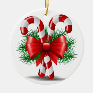 Candy Canes Keramik Ornament