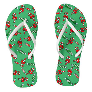 Candy Canes & Peppermints Urlaub Flip Flops