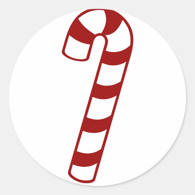 Candy Canes Runder Aufkleber (Vorderseite)