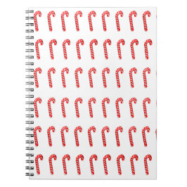 Candy Canes Spiral Foto Notebook Notizblock