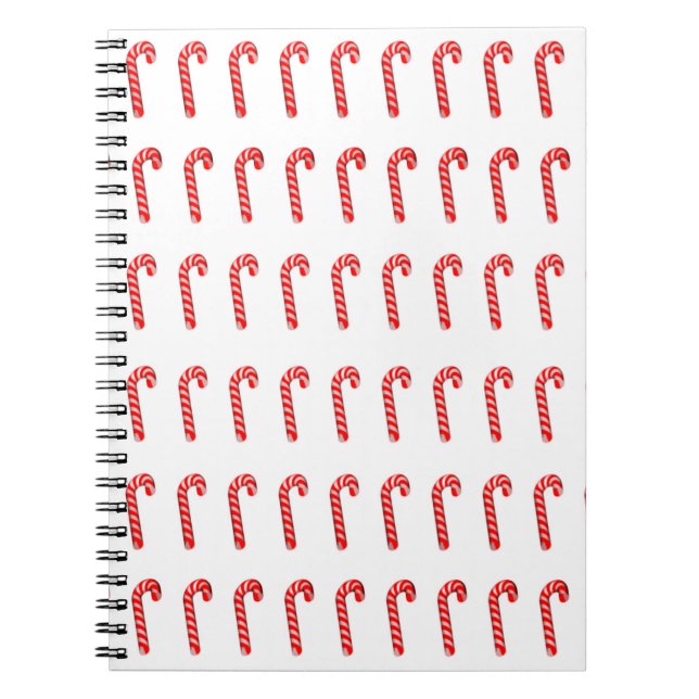 Candy Canes Spiral Foto Notebook Notizblock (Vorderseite)