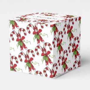 Candy Canes Stripe mit Holly und Bow Geschenkschachtel