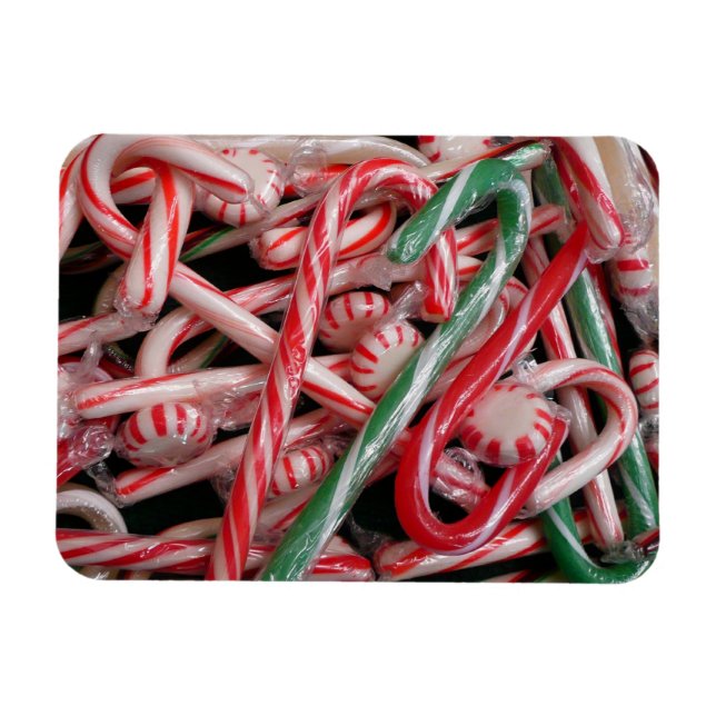 Candy Canes und Pfefferminz Weihnachtsfeiertag Magnet (Horizontal)
