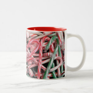 Candy Canes und Pfefferminz Weihnachtsfeiertag Zweifarbige Tasse