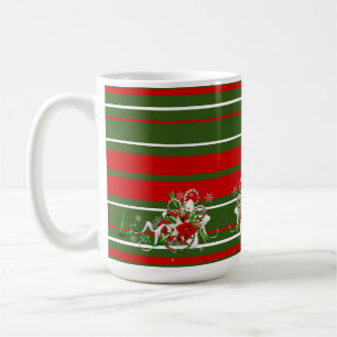 Candy Canes und Ribbons Kaffeetasse