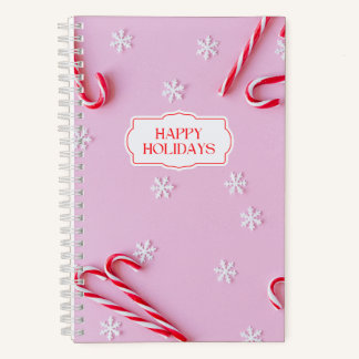 Candy Canes und Snowflakes Notizbuch