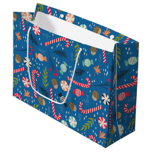 Candy Canes und Wrapped Christmas Candy Große Geschenktüte