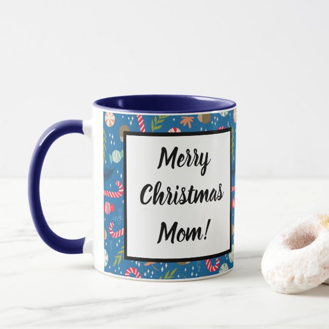 Candy Canes und Wrapped Christmas Candy Tasse (Mit Donut)