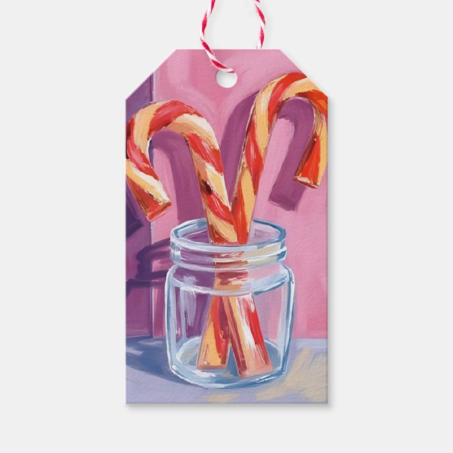 Candy Canes | Weihnachten Geschenkanhänger (Vorderseite)