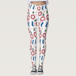 Candy Canes Weihnachtsbaumen Strumpf Urlaub Leggings