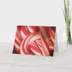 „Candy Canes" Weihnachtskarte Karte