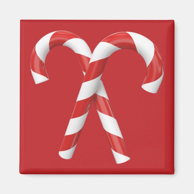 Candy Canes Weihnachtsmagnet Magnet (Vorne)