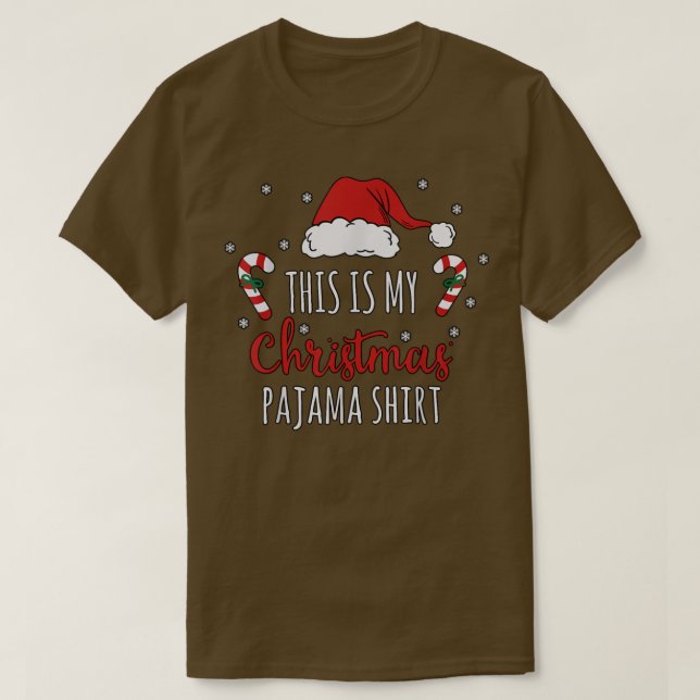 Candy Canes Weihnachtsmannmütze Familienkids Match T-Shirt (Design vorne)