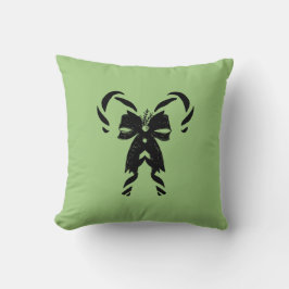 Candy Canes with Pine Needles & Bow Kissen