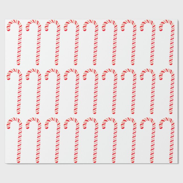 Candy Canes Wrapping Paper Geschenkpapier (Flach)