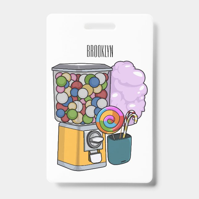 Candy Cartoon Illustration Ausweis (Vorderseite)