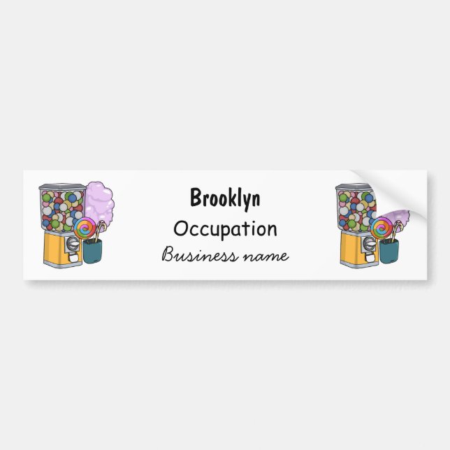 Candy Cartoon Illustration Autoaufkleber (Vorne)