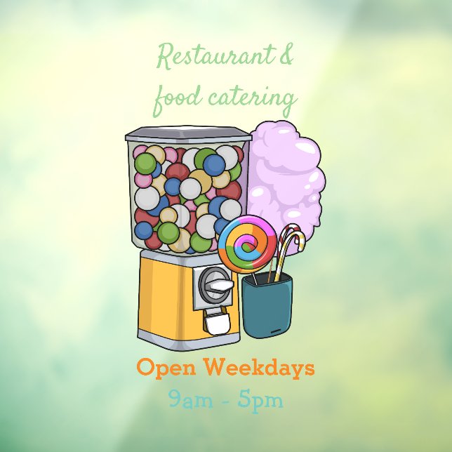 Candy Cartoon Illustration Fensteraufkleber (Blatt 3)