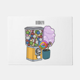 Candy Cartoon Illustration Fußmatte