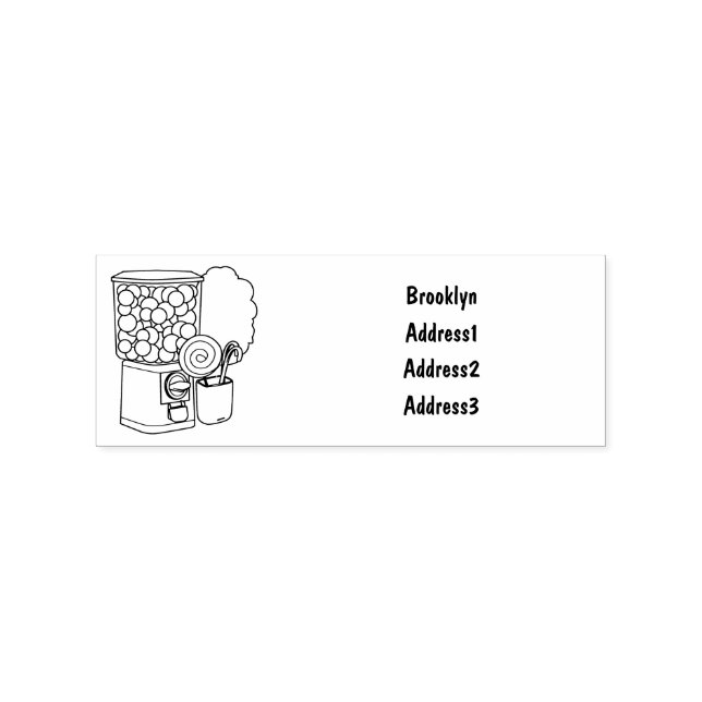 Candy Cartoon Illustration Gummistempel (Prägung)