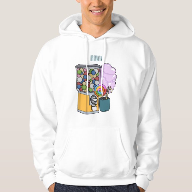 Candy Cartoon Illustration Hoodie (Vorderseite)