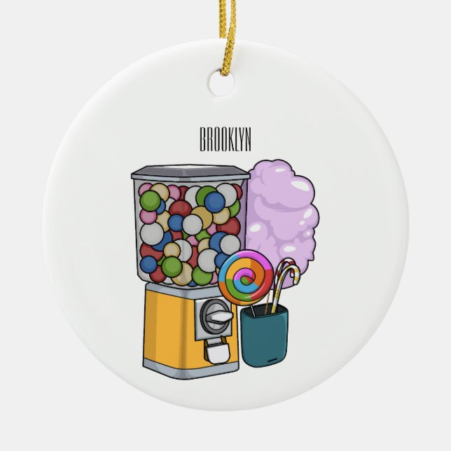 Candy Cartoon Illustration Keramik Ornament (Vorne)