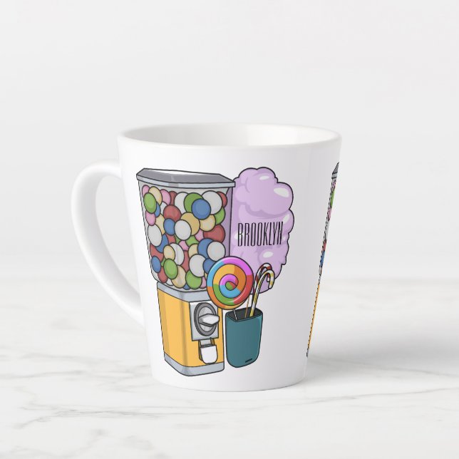 Candy Cartoon Illustration Milchtasse (Linke Ecke)