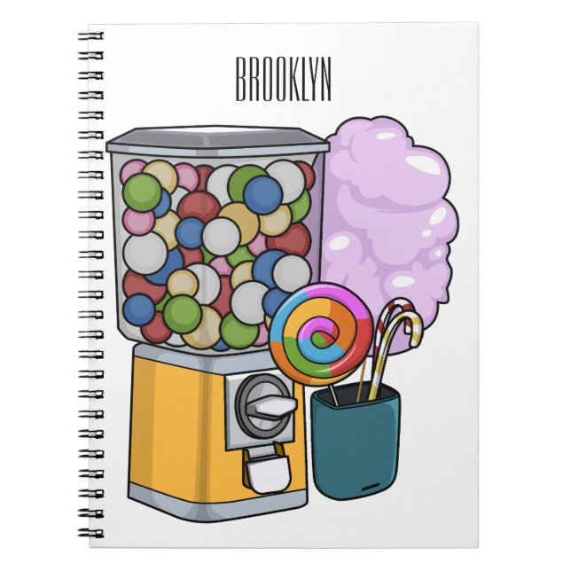 Candy Cartoon Illustration Notizblock (Vorderseite)