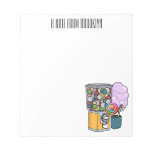 Candy Cartoon Illustration Notizblock