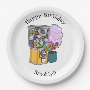 Candy Cartoon Illustration Pappteller