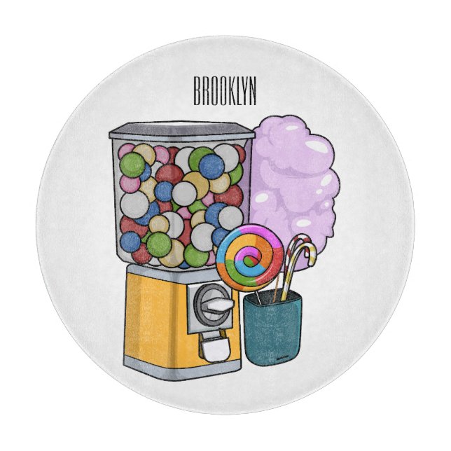 Candy Cartoon Illustration Schneidebrett (Vorderseite)